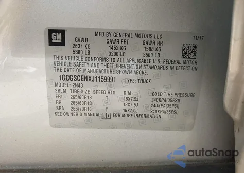 2018 Chevrolet Colorado Lt from USA, damaged, VIN 1GCGSCENXJ1159991